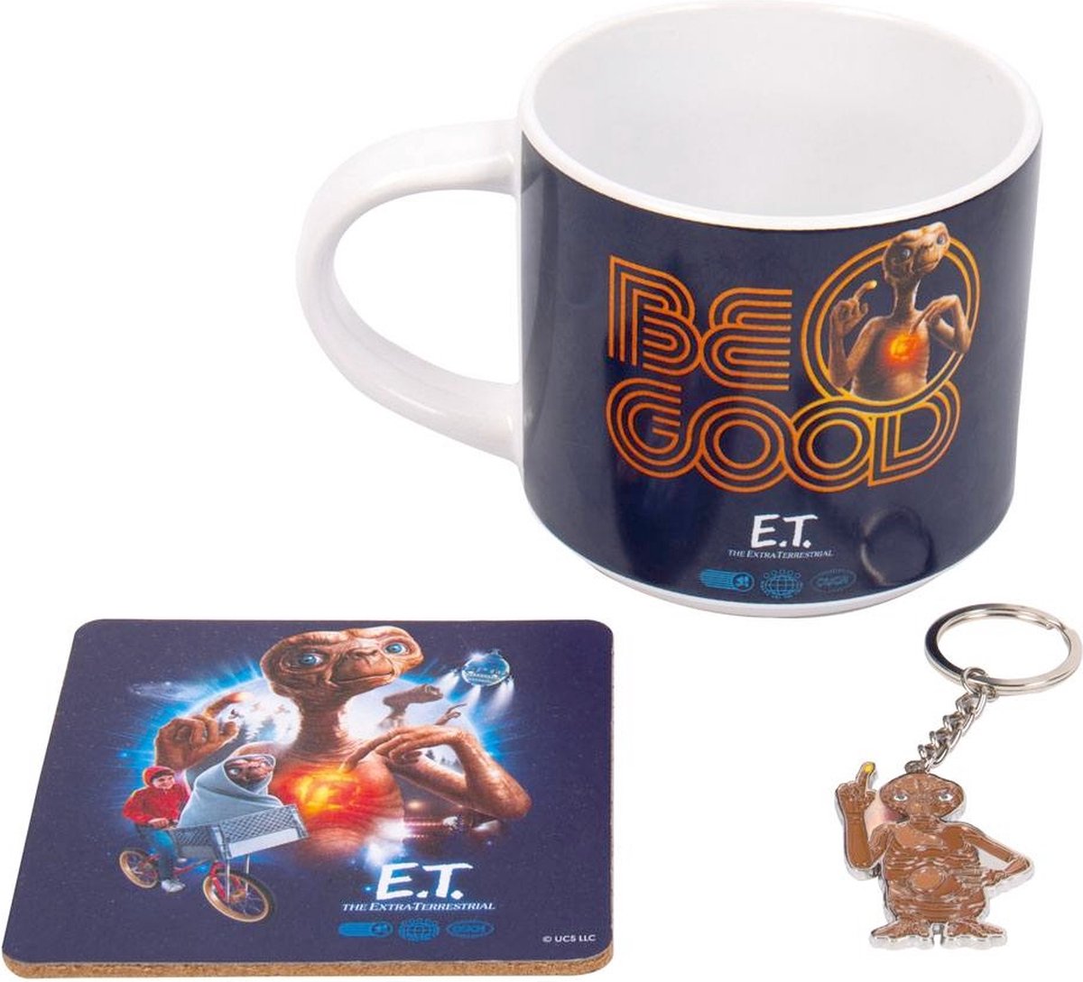 Fizz creations e.t. mok beker en onderzetter set be good multicolours