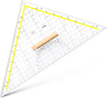 Aristo tekendriehoek - schaalverdeling 30cm - onbuigzaam - transparant - met houten greep - ar-1648