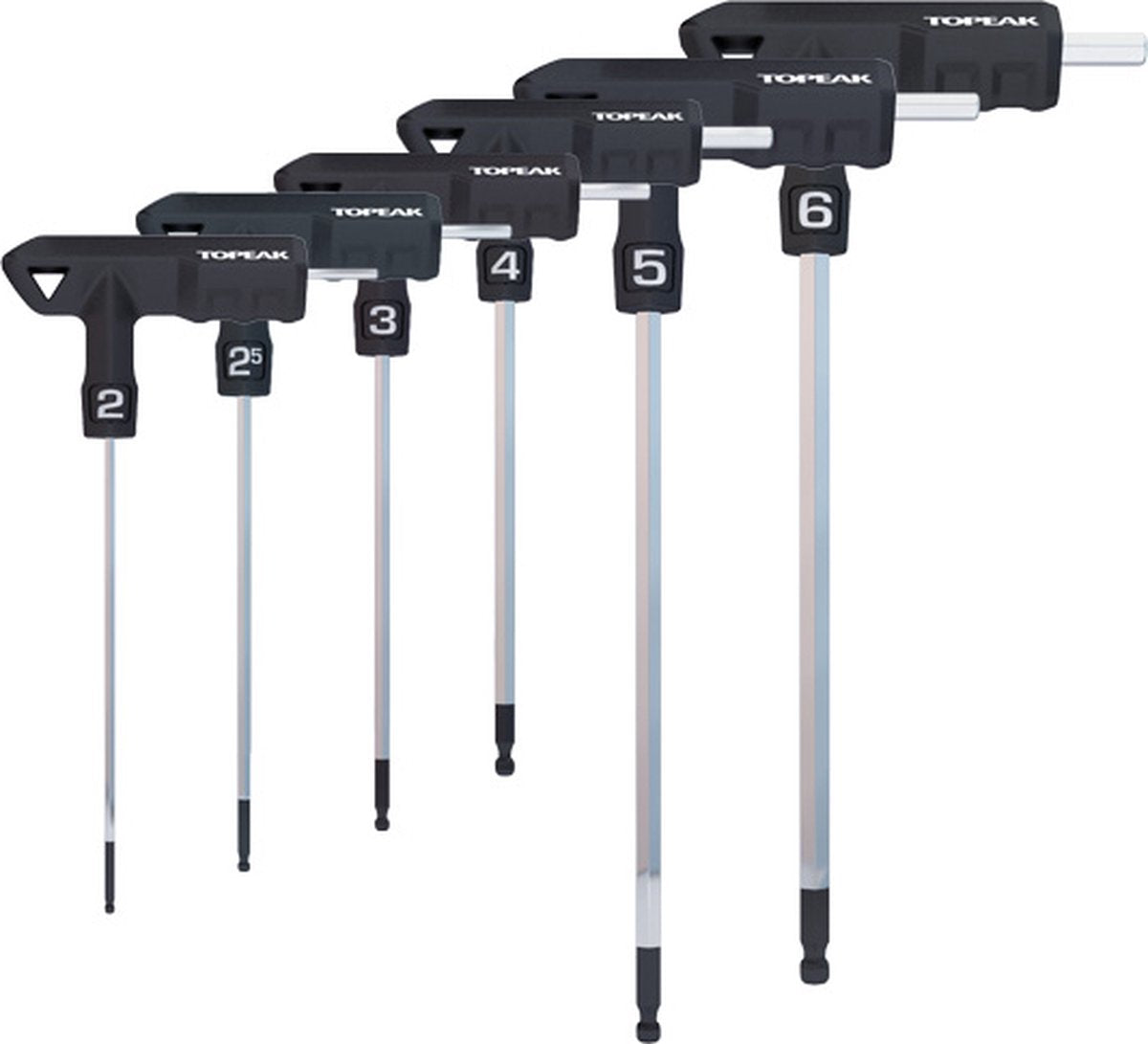 TOPEAK T-Griff Duohex-Schlüsselsatz (6 Werkzeuge)
