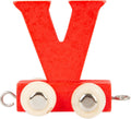 Small Foot - Holzbuchstabenzug rot - v - 12 Stück