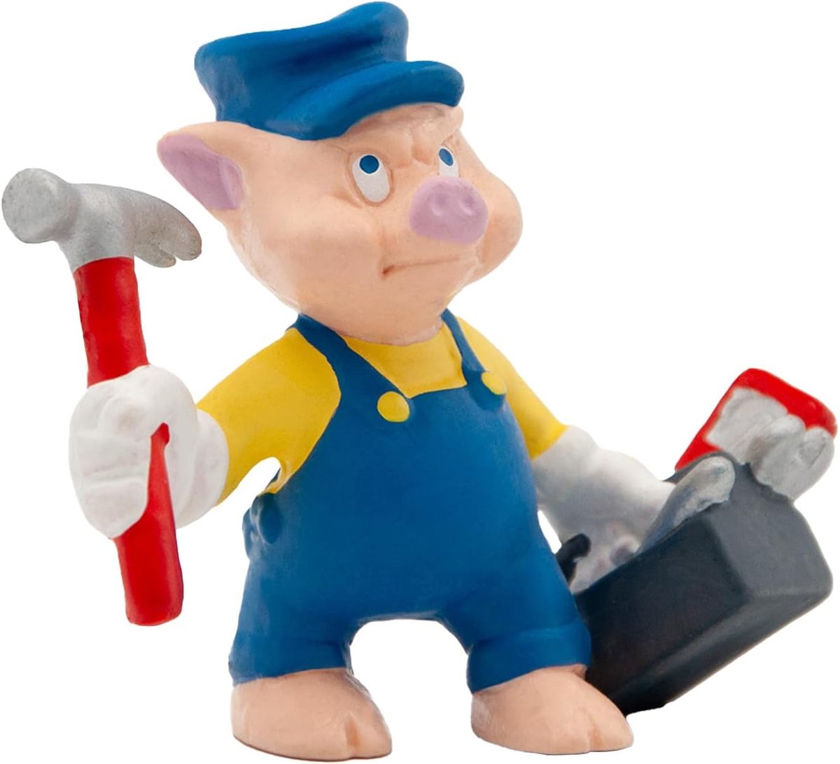 Bullyland 12492 – speelfiguur disney de drie biggetjes met slimmie – levensecht en detailrijk vormgegeven – ideaal als taartfiguur, verzamelobject of vrolijk cadeau voor kinderen vanaf 3 jaar