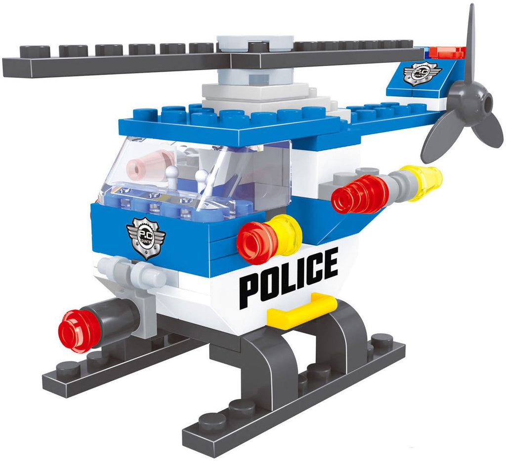 Lobbes Polizeihubschrauber-Bausatz - 68 Teile.