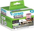 Dymo originele duurzame labelwriter labels | 59 mm x 190 mm | witte poly | 170 grote zelfklevende etiketten | stevige labels voor de labelwriter labelprinters