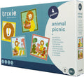 Trixie puzzelbox met 4 puzzels - dierenpicknick - puzzeldoos vanaf 2 jaar