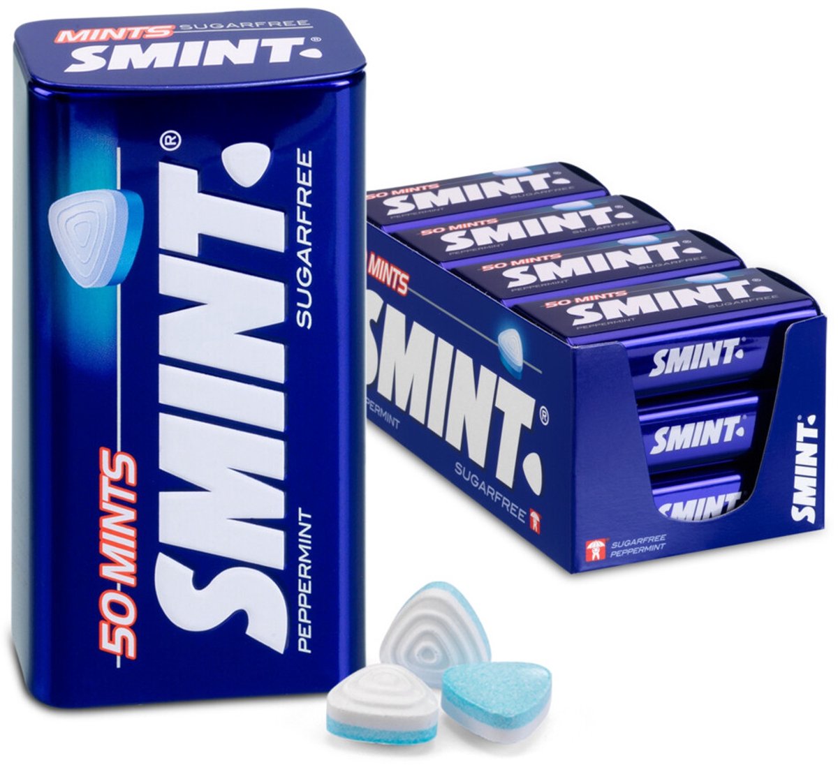 Smint xl tin peppermint (12x 50 stuks)