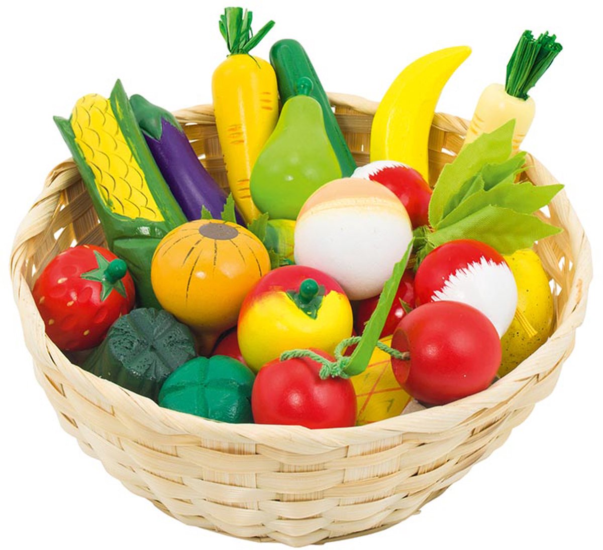 Goki Gemüse und Obst im Korb, 23dlg.