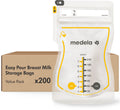 Medela moedermelk bewaarzakjes – 200 stuks – lekvrij – met dubbele sluiting en schenktuit – bpa‑vrij en recyclebaar