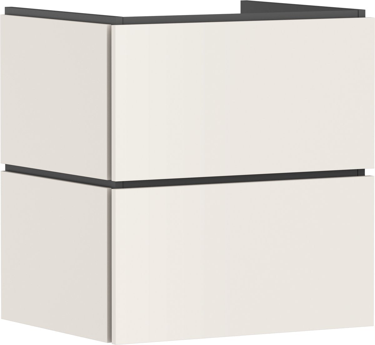 Hansgrohe xilesa e - badmeubel - 580 470mm maat - 2 lades - voor wastafel - sand matt beige