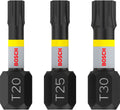 Bosch impact control serie - torx schroefbit set - t20, t25, t30 - 25mm