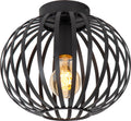 Lucide manuela –sylvan - plafonnière (plafondlamp) - ø 25,5 cm - 1xe27 - zwart