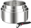 Tefal ingenio preference - pannenset - 3-delig - inductie - stapelbaar - afneembare handgreep - ruimtebesparend