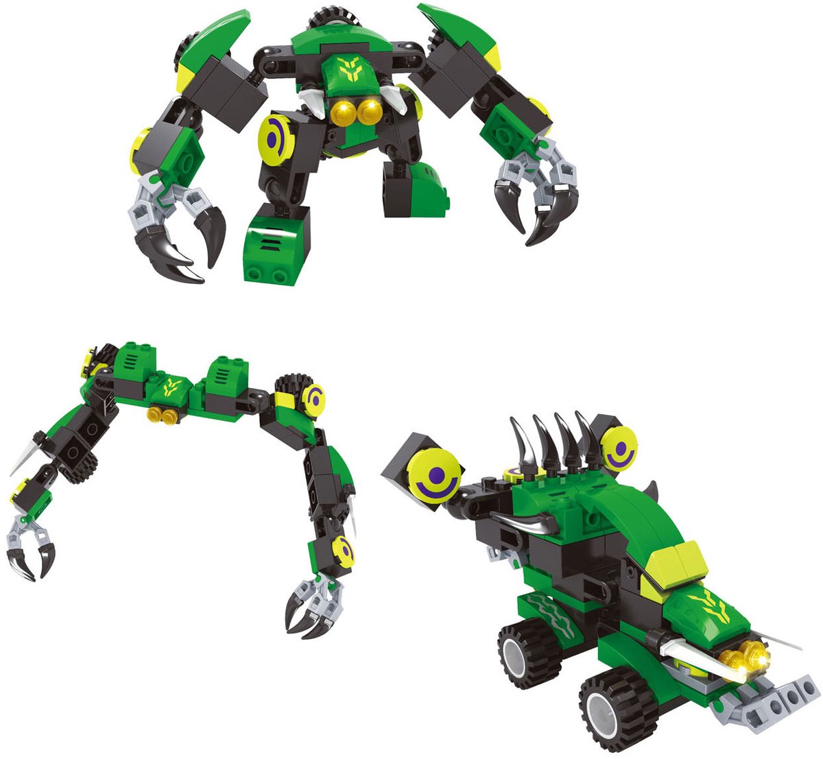 Lobbes Bauset Titan Transform Grün - 76 Teile.