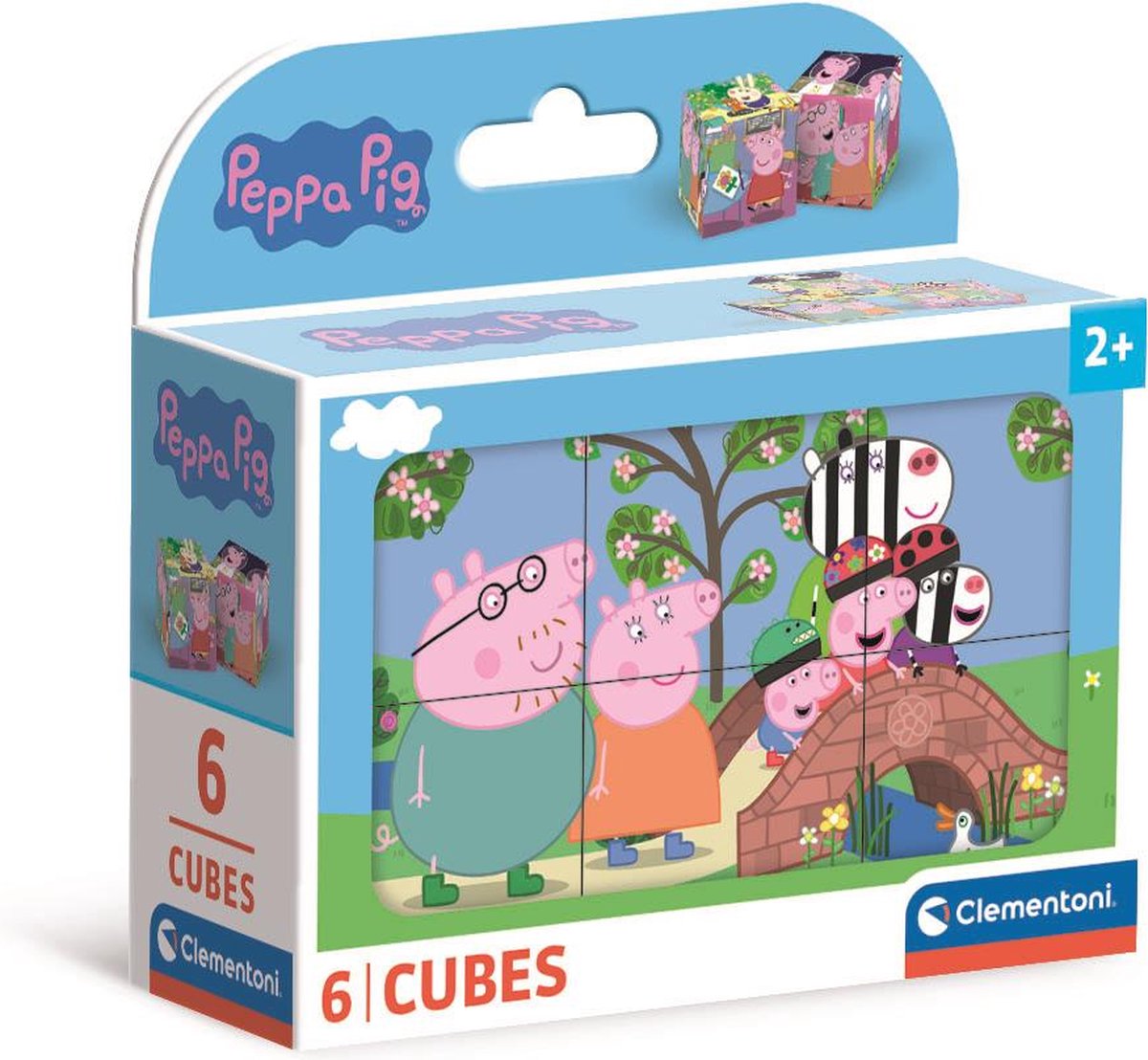 Clementoni Blockpuzzle Peppa Pig, 6-teilig.