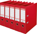 Esselte nr.1 vivida ordner - rugbreedte 75 mm - voordeelverpakking (5 stuks) - rood