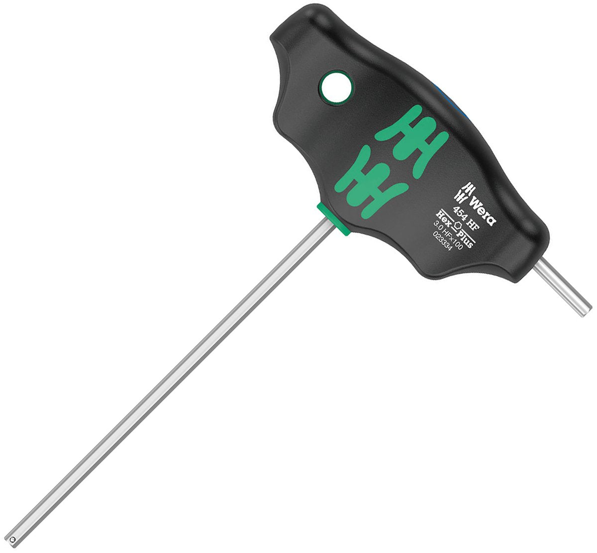 Wera 454 hf t-greep zeskant-schroevendraaier hex-plus met vasthoudfunctie, 3 x 100 mm - 05023334001
