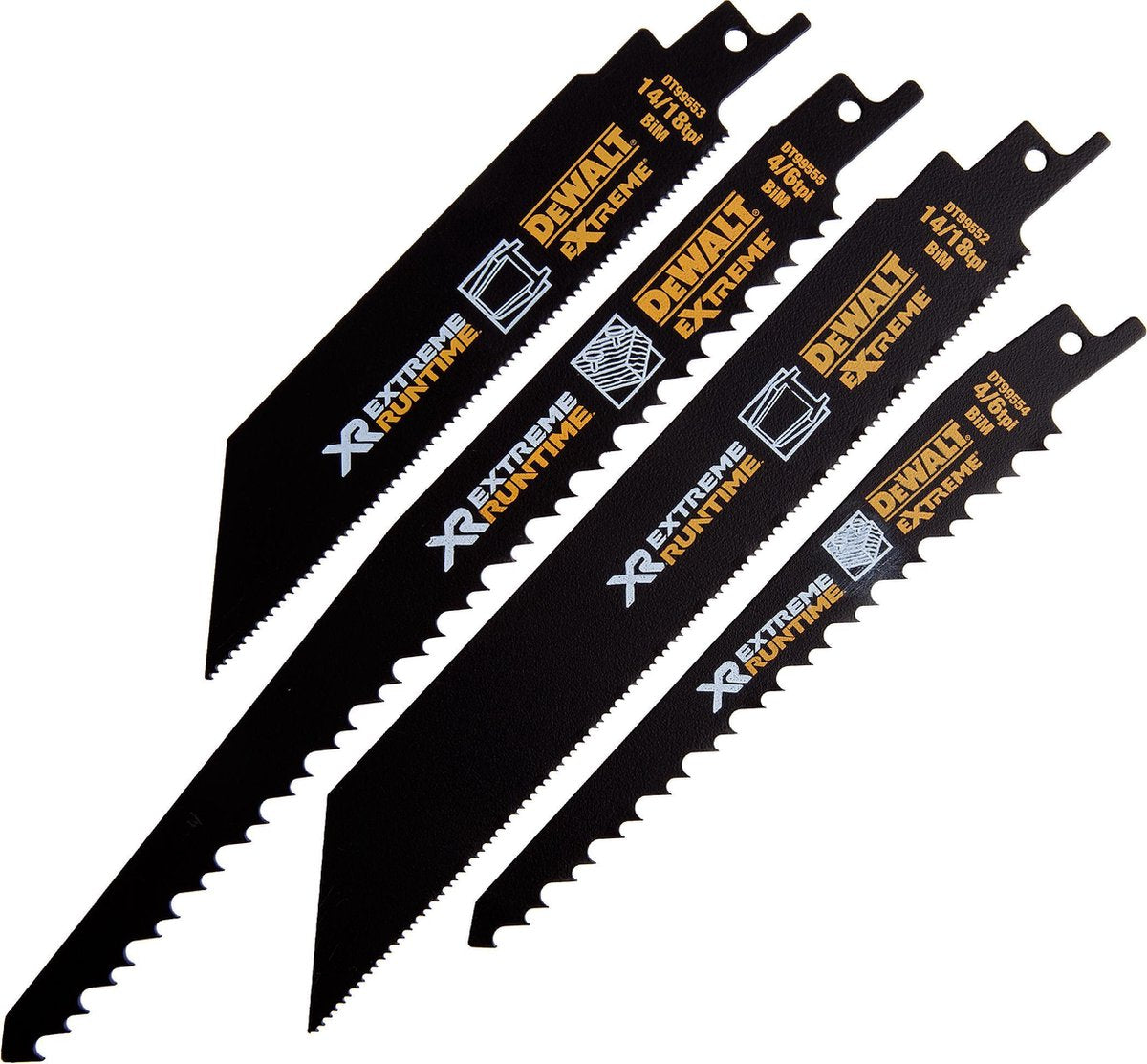 Dewalt accessoires dt99551-qz 8-delige set reciprozaagbladen - dt99551-qz