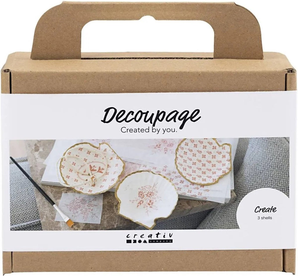 Creativ company mini hobbyset decoupage mosselschelpen lichtroze