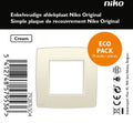Niko original cream afdekplaat - enkelvoudig - 10 stuks