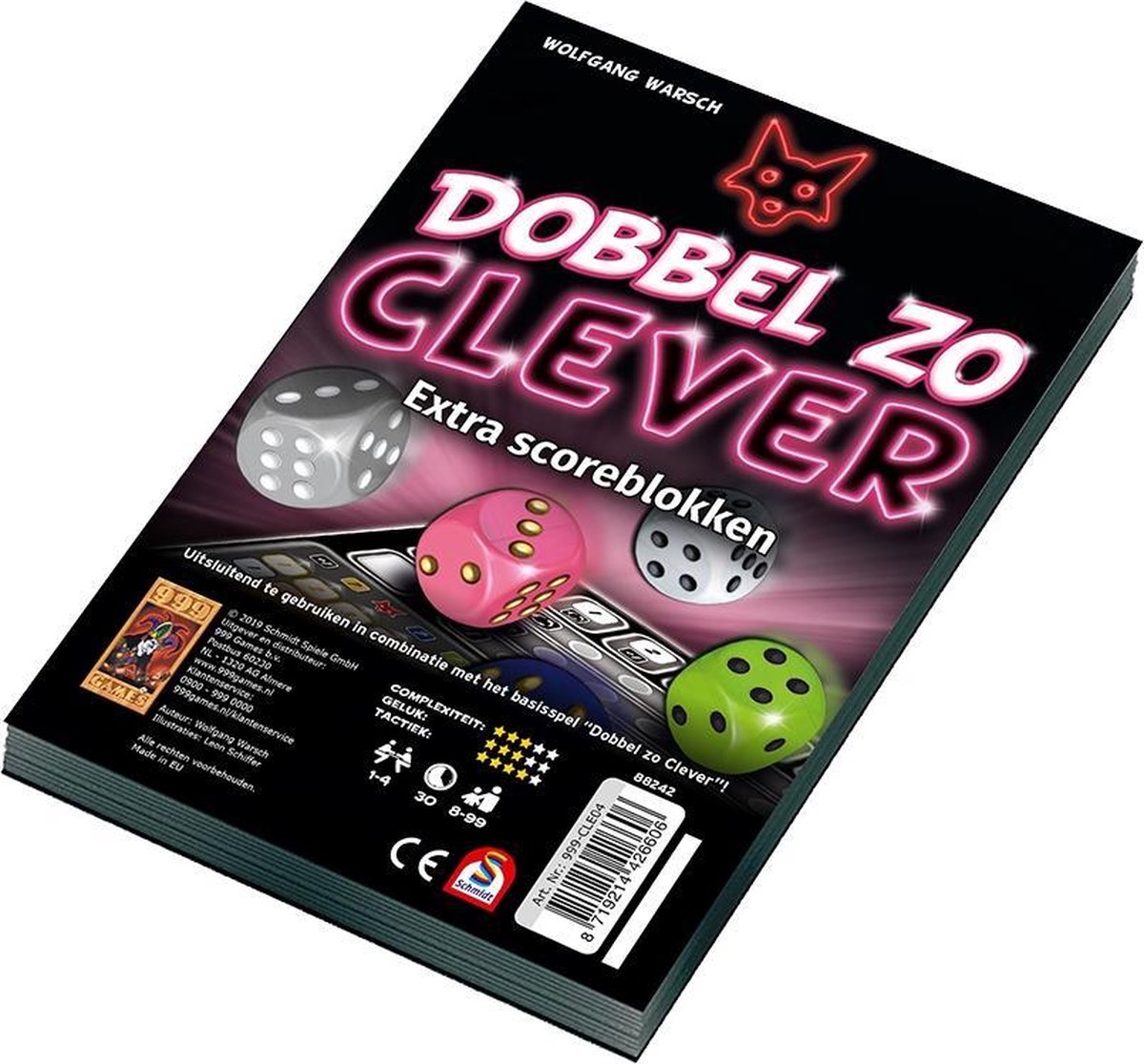 999Games 999 Spiele Scoreblokken Würfel so clever, 2st.