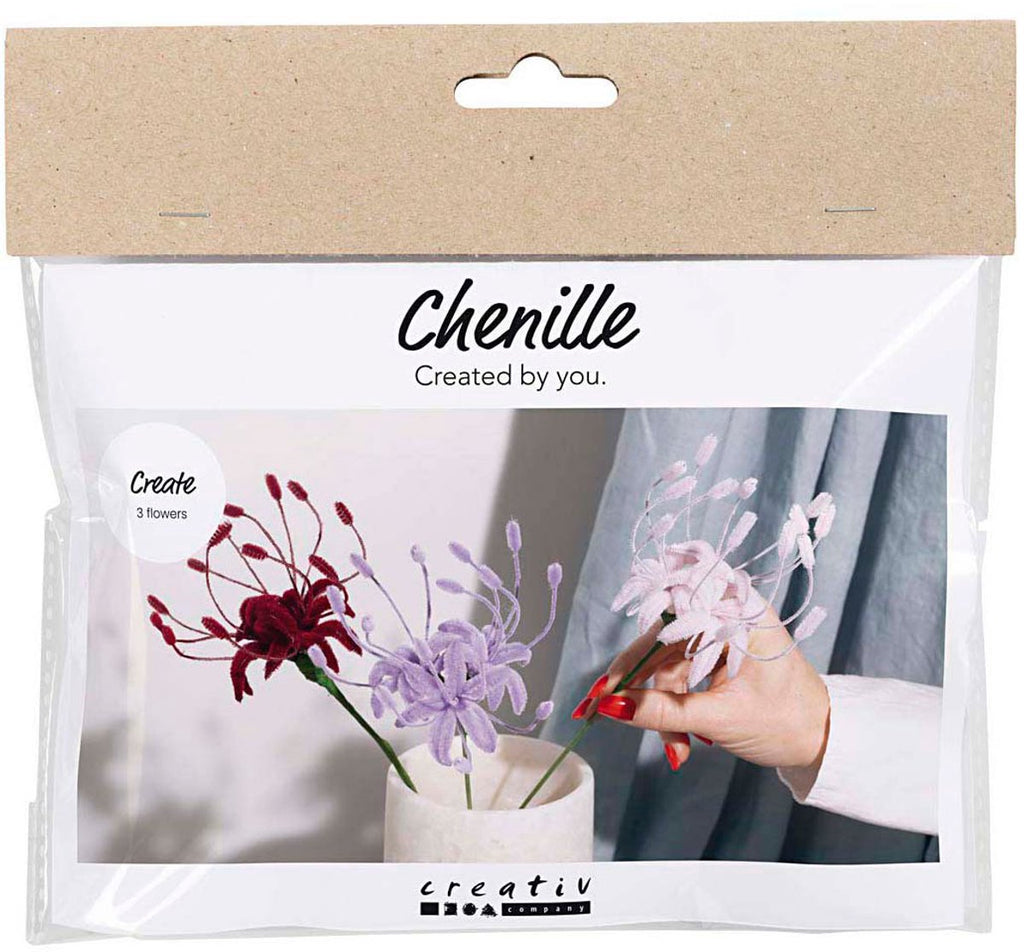 Creativ company mini hobbyset lelie bloemen van chenilledraad lichtroze
