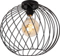 Lucide danza - plafonnière (plafondlamp) - ø 40 cm - 1xe27 - zwart