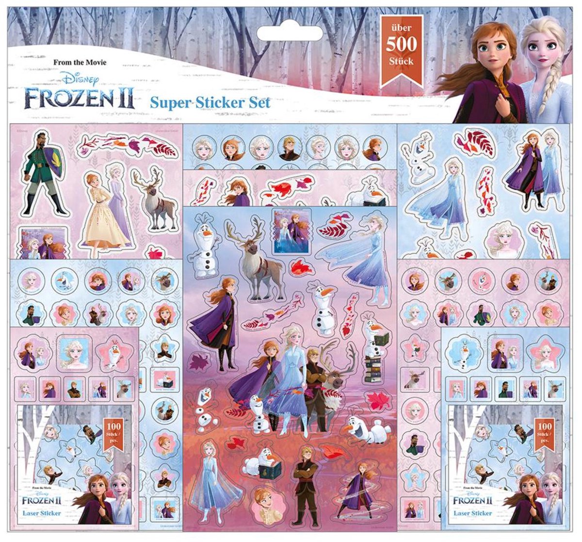 Undercover super stickerset disney frozen, 500dlg.