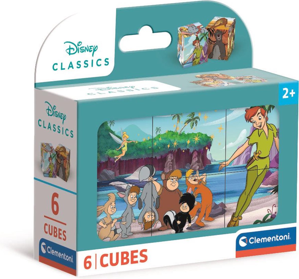 Clementoni Blockpuzzle Disney-Klassiker, 6-teilig.