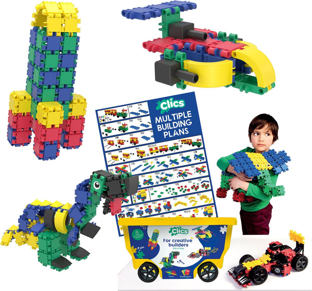 Clics Rollbox-Bausteine ​​– Konstruktionsset 15 in 1
