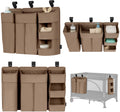 Lionelo sidepocket large – bedside pocket wiegorganizer 58×11×58 cm – 3-delig modulair ontwerp met ritsvak – voor reisbed, co-sleeper box – verstevigd, multifunctioneel afneembaar – luiers, doekjes accessoires