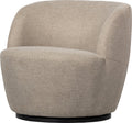 Woood serra draaifauteuil - geweven stof - zand - 68x70x77