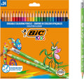 BIC Kids Evolution Radierbare Buntstifte, 24 Stück.