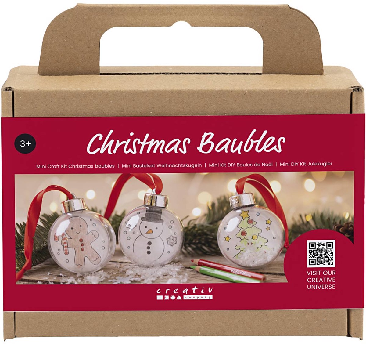 Creativ company mini hobbyset kerstballen kleuren