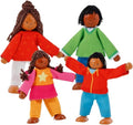 Goki houten poppenhuis poppen flexibel moderne familie, 4st.