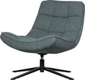 Woood maudi draaifauteuil - polyester - blue stone - 84x74x86