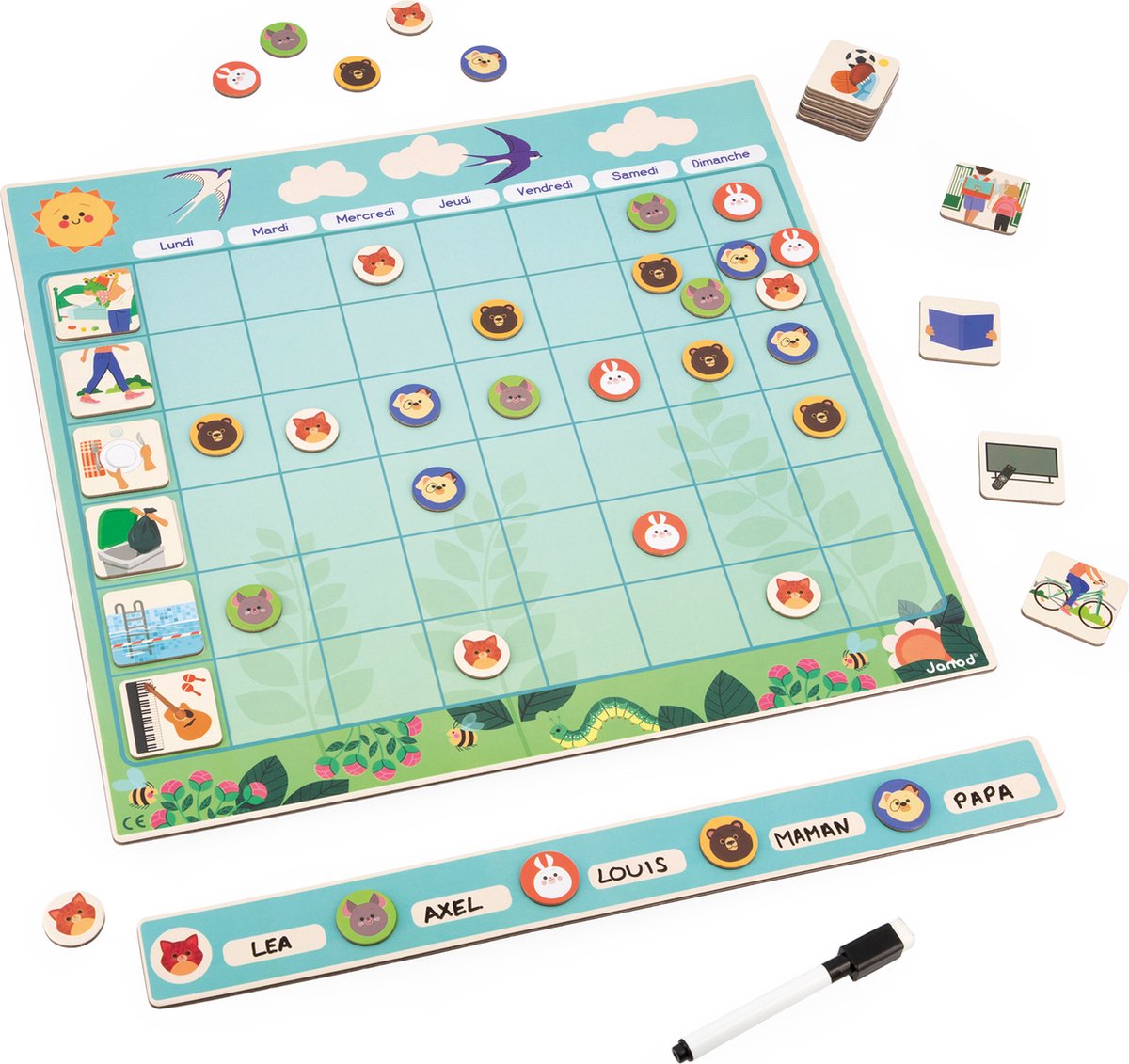 Janod - magneetbord - weekplanning leren