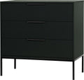 Woood adam ladekast - grenen - zwart - 93x94x52