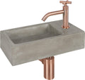 Differnz ravo fonteinset beton donker grijs gebogen x rood koper