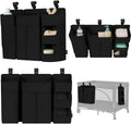 Lionelo sidepocket large – bedside pocket wiegorganizer 58×11×58 cm – 3-delig modulair ontwerp met ritsvak – voor reisbed, co-sleeper box – verstevigd, multifunctioneel afneembaar – luiers, doekjes accessoires