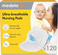 Medela – ultra‑ademende zoogcompressen – wegwerp – voor borstvoeding – huidvriendelijk en comfortabel – 120 stuks