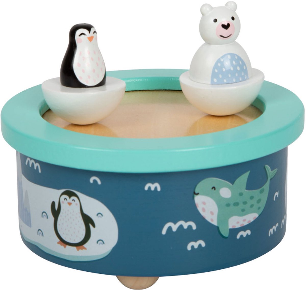 Small Foot - hölzerne Spieluhr Nordpol Aufziehmechanismus