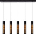 Lucide lionel - hanglamp - 5xe27 - zwart