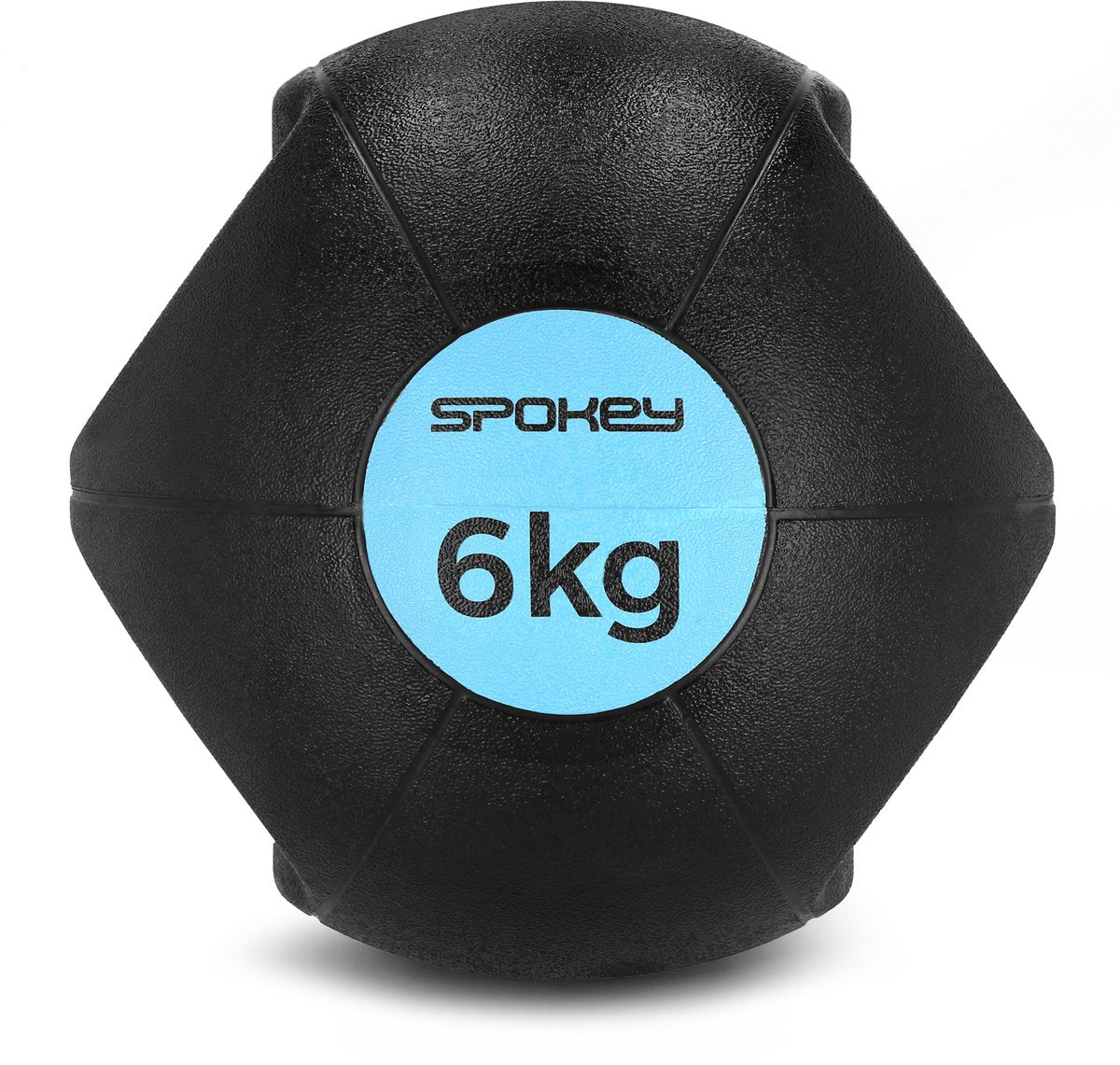 Spokey gripi gewichtbal - 6 kg - medicijnbal met handvatten - zwart blauw