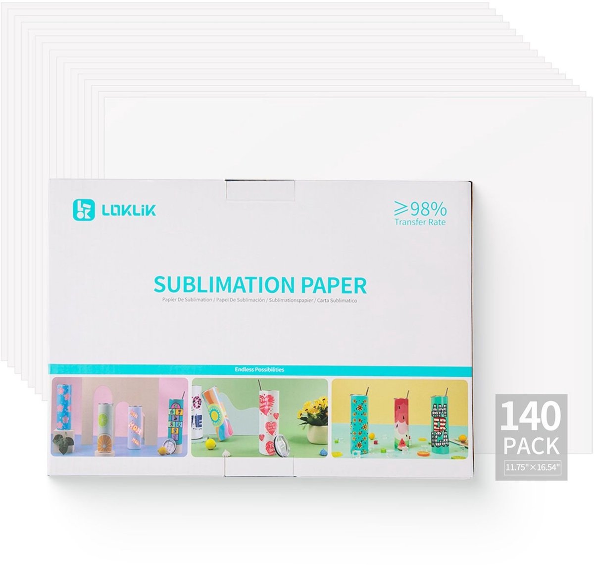 Loklik sublimation paper a3 - sublimatiepapier - 140 pack