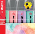 Stabilo Boss Original Pastell-Textmarker-Set mit 4 Stiften