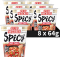 Nissin cup noodles - hot chili spicy noedels - instant noodles - vegan - 8 stuks