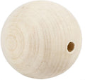 Creativ company houten kraal, d: 60 mm, gatgrootte 9 mm, 3 stuks, grasboom