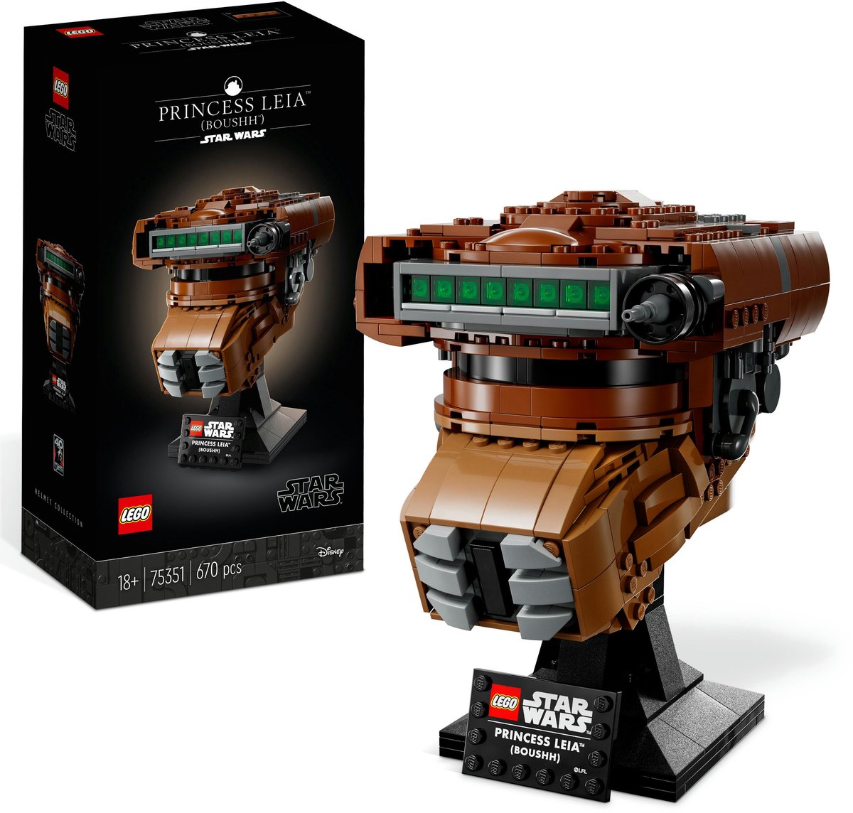 Lego star wars - prinses leia (boushh) helm constructiespeelgoed (75351)