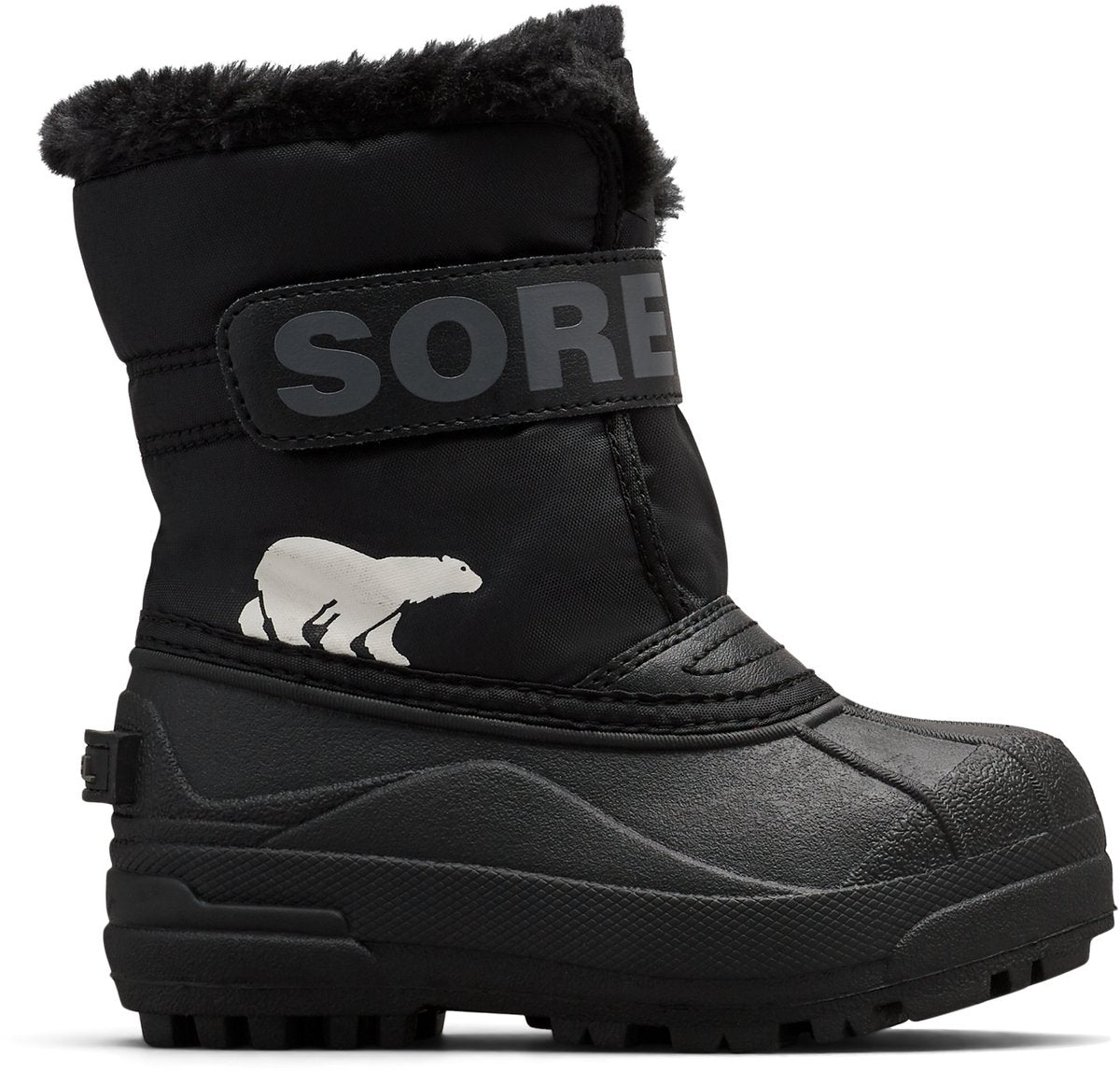 Sorel childrens snow commander™ boot youth unisex little snowboots - black, charcoal - maat 31