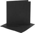 Creativ company kaarten enveloppen zwart 15x15 cm 50 sets