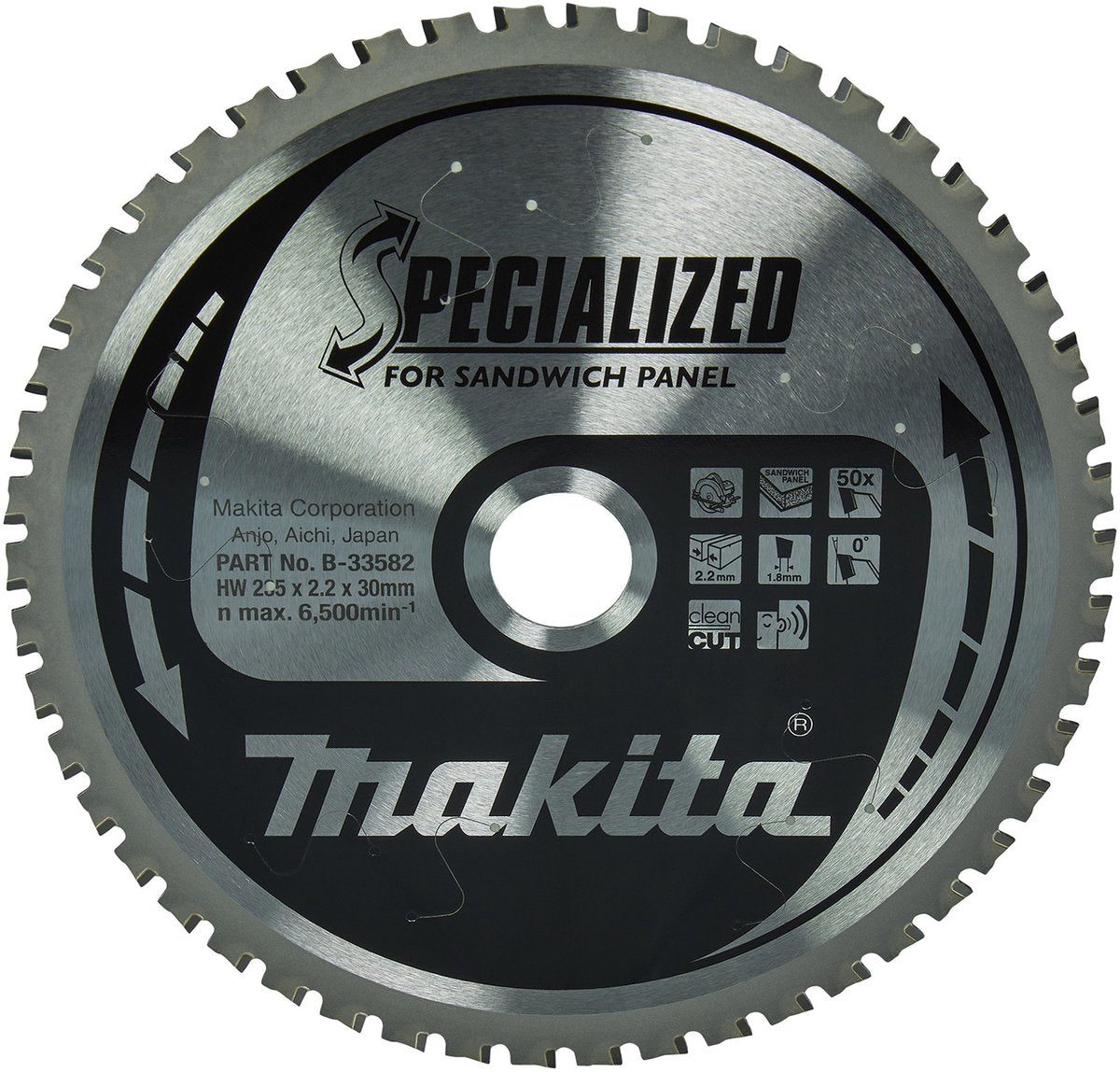 Makita ø 235mm asgat 30mm 50t cirkelzaagblad voor sandwichpaneel | specialized - b-33582
